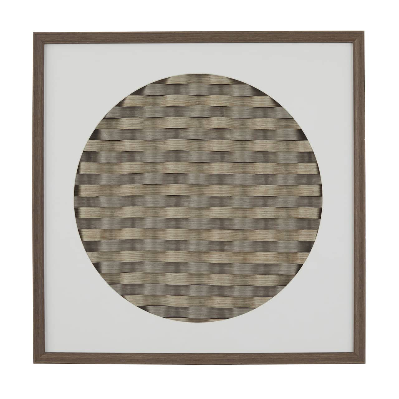 Dark Brown Wood Contemporary Shadow Box, 24" x 2" x 24"